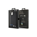 BMW Leather Carbon case for iPhone 15 Plus - black