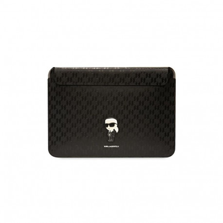 Karl Lagerfeld Saffiano Monogram Ikonik case for a 14" laptop - black