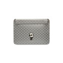 Karl Lagerfeld Saffiano Monogram Ikonik case for a 14" laptop - silver