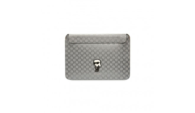 Karl Lagerfeld Saffiano Monogram Ikonik case for a 14" laptop - silver