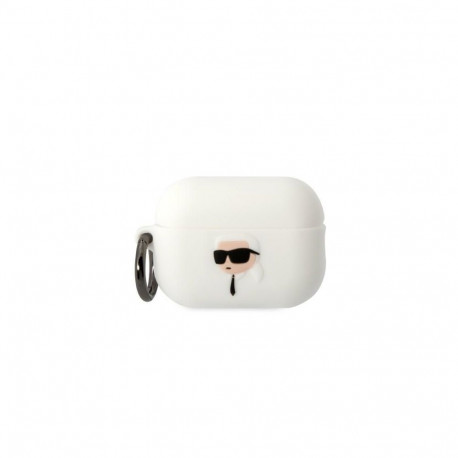 Karl Lagerfeld KLAP2RUNIKH AirPods Pro 2 cover white/white Silicone Karl Head 3D