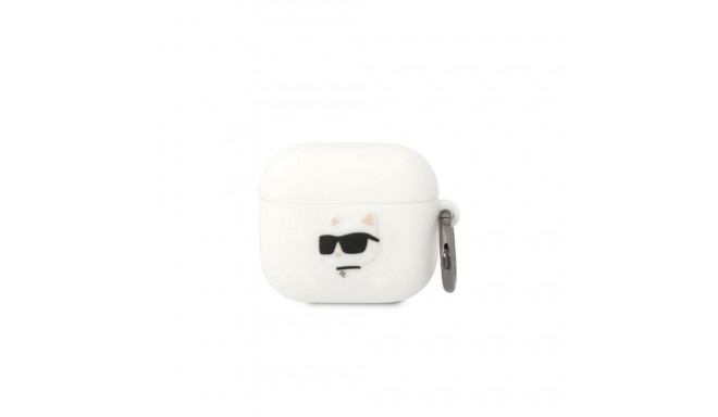 Karl Lagerfeld KLA3RUNCHH AirPods 3 cover white/white Silicone Choupette Head 3D