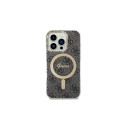 Set Guess GUBPP14LH4EACSK Case+ Charger iPhone 14 Pro 6.1" black/black hard case 4G Print MagSafe