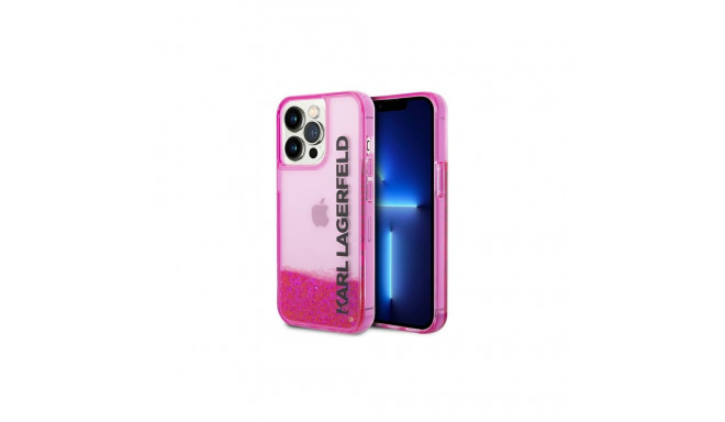 Karl Lagerfeld Liquid Glitter Elong Case for iPhone 14 Pro - Pink