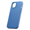 iCarer Litchi Premium Leather Case iPhone 14 Magnetic Leather Case with MagSafe Light Blue (WMI14220