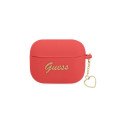Guess GUAPLSCHSR AirPods Pro cover red/red Silicone Charm Heart Collection