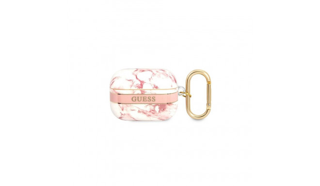 Guess GUAPHCHMAP AirPods Pro cover pink/pink Marble Strap Collection