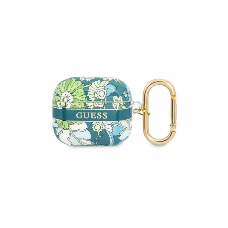 Guess GUA3HHFLN AirPods 3 cover green/green Flower Strap Collection