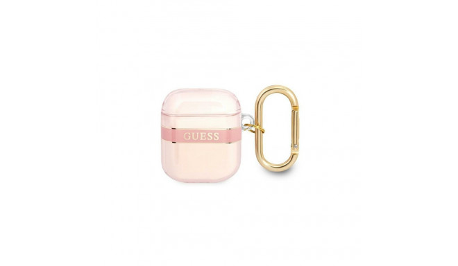 Guess GUA2HHTSP AirPods cover pink/pink Strap Collection