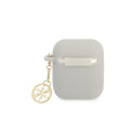 Guess GUA2LSC4EG AirPods cover grey/grey Silicone Charm 4G Collection