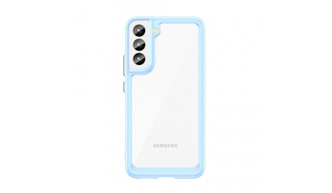 Outer Space Case Cover for Samsung Galaxy S22 + (S22 Plus) Hard Cover with Gel Frame Blue