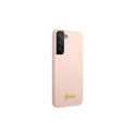 Guess GUHCS22MLSLMGPP S22+ S906 pink/pink hardcase Silicone Script Metal Logo