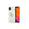 Guess GUHCP13SLS4GGWH iPhone 13 mini 5.4" white/white hard case Silicone 4G Logo