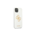 Guess GUHCP13SLS4GGWH iPhone 13 mini 5.4" white/white hard case Silicone 4G Logo