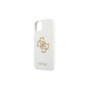 Guess GUHCP13SLS4GGWH iPhone 13 mini 5.4" white/white hard case Silicone 4G Logo