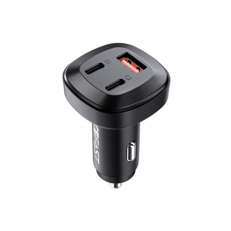 Acefast car charger 66W 2x USB Type C / USB, PPS, Power Delivery, Quick Charge 4.0, AFC, FCP, SCP bl