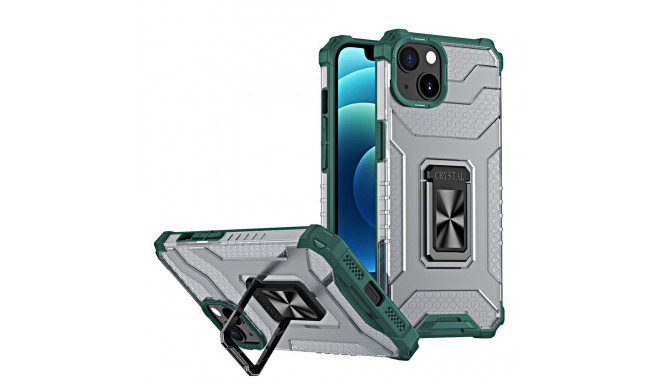 Crystal Ring Case Kickstand Tough Rugged Cover for iPhone 13 mini green