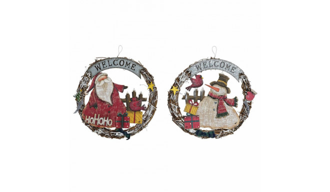 Jõuluehe DKD Home Decor Puit Köis Jõuluvana (2 pcs) (31 x 4 x 30 cm)
