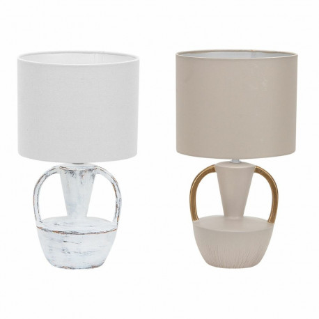 Laualamp DKD Home Decor Keraamiline Polüester 50 W (20 x 20 x 35 cm) (2 Ühikut)