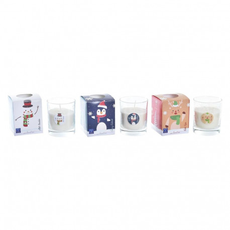 Candle DKD Home Decor Christmas Snow Doll (3 Units)