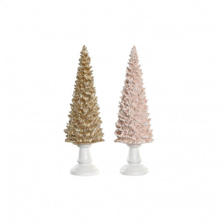 Jõuluehe DKD Home Decor Puu Vaik (10,5 x 10,5 x 32 cm) (2 Ühikut)