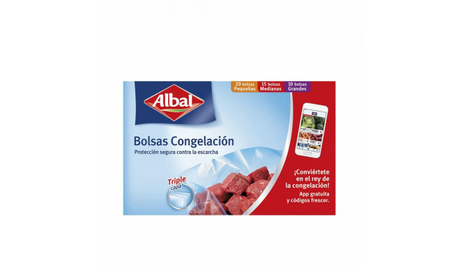 Reusable Food Bag Set Albal   Freezer 45 Units