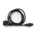 Voolujuhe GEMBIRD PC-186-ML12-1M Must CEE7/7 C5 1 m