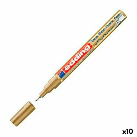 Püsimarker Edding 780 Kuldne (10 Ühikut)