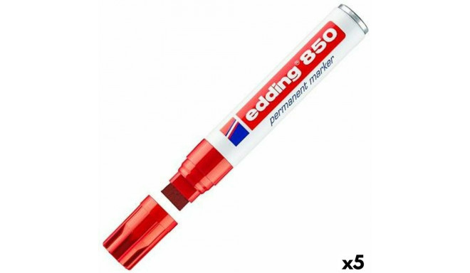 Permanent marker Edding 850 Red (5 Units)
