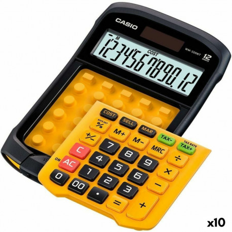 Kalkulaator Casio WM-320MT Kollane Must 3,3 x 10,9 x 16,9 cm (10 Ühikut)