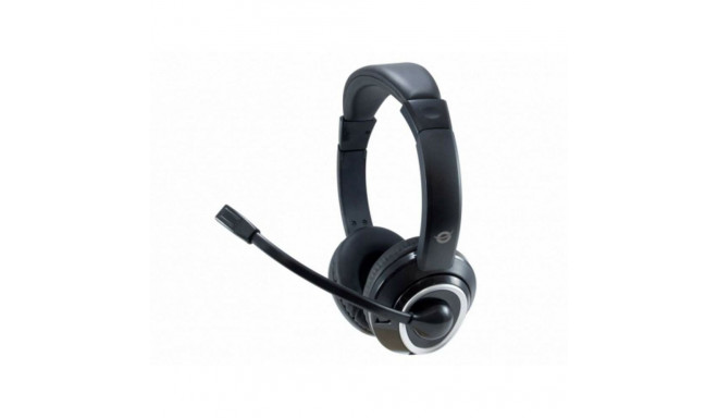 Headphones with Microphone Conceptronic POLONA02B Black