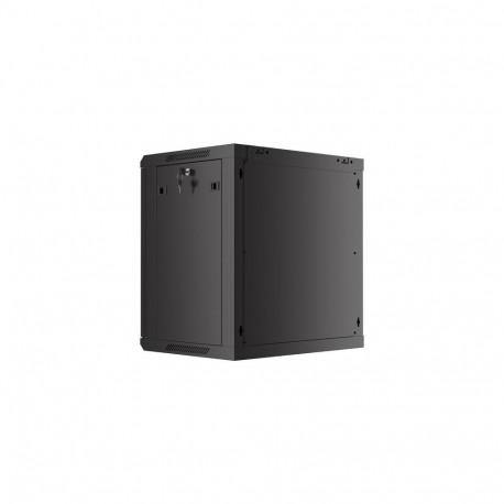 WALL-HUNG RACK CABINET 19" 12U 600X450 BLACK PERFORATED DOOR LANBERG (FLAT PACK)