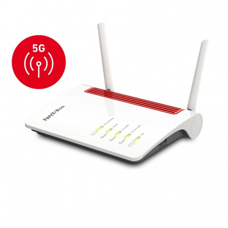 FRITZ!Box juhtmevaba ruuter 6850 5G Gigabit Ethernet kaheribaline (2.4 GHz / 5 GHz), must, punane, v