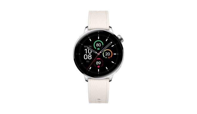OnePlus Watch 3 43mm 3.35 cm (1.32") AMOLED digitaalne 466 x 466 pikslit puuteekraan hõbedane, titaa