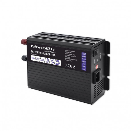 Qoltec Smart Monolith akulaadija LiFePO4, AGM, GEL, SLA akudele | 10A | 24V