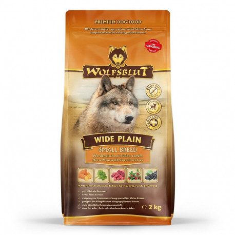 WOLFSBLUT Wide Plain Small breeds Horse with sweet potatoes - dry dog food - 2kg