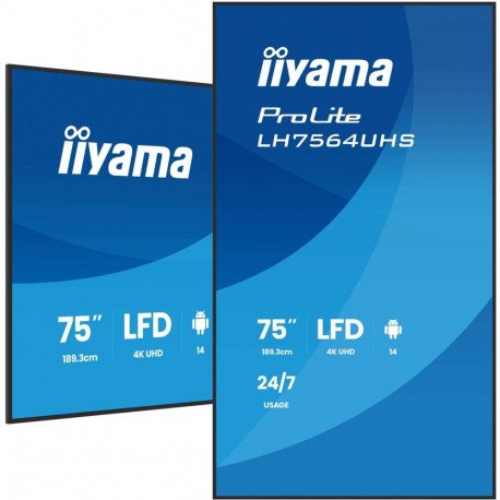 Flat screen iiyama LH7564UHS-B1AG 75 IN UHD