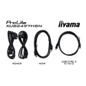 iiyama ProLite 24" IPS-tehnoloogiaga paneel USB-C doki ja RJ45 (LAN)-iga