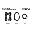 iiyama ProLite 27” Optical Bonded PCAP 10pt touchscreen monitor with IPS panel technology, edge-to-e
