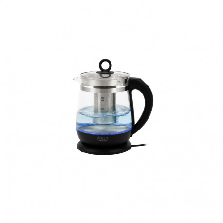 AD 1299 must klaasist veekeetja 1,5 l teetõmmisega ja temperatuuriregulatsiooniga 1,5 l led 60–100°c