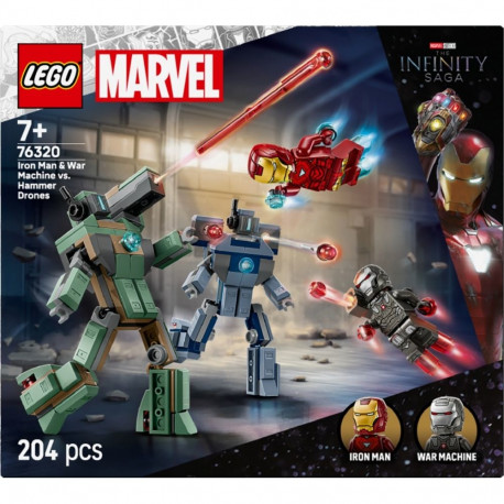 Klocki super heroes 76320 Iron Man ja War Machine vs Hammeri droonid