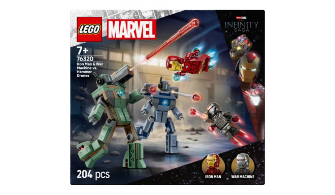 Klocki super heroes 76320 Iron Man ja War Machine vs Hammeri droonid