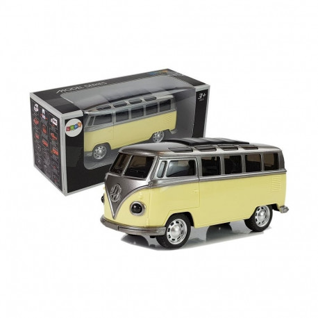 autobus resorak kollane patareidega hõõrdejõul töötav valguste ja helidega