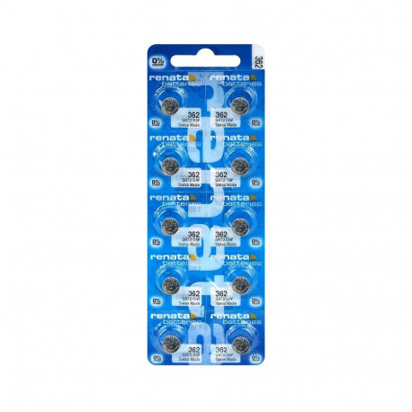 Battery Pack - Renata 362 (SR721SW) 10 pcs, 5-Year Expiration