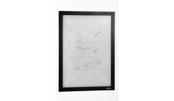 Inforaam magnetiline DURAFRAME WALLPAPER A4, must, tundlikule aluspinnale (puit, tapeet, plast), Dur