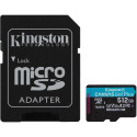 "CARD KINGSTON 512GB microXC Canvas Go Plus Gen4 200MB/s A2 U3 V30 Card + Adapter"