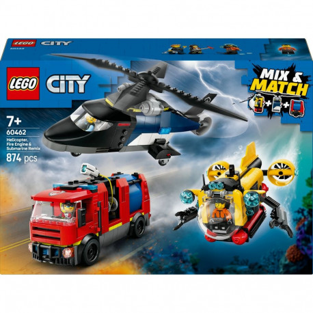 "LEGO 60462 City Kombinationsset mit Hubschrauber. Lschauto und U-Boot"