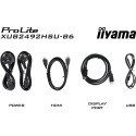 "60,5cm/24"" (1920x1080) iiyama ProLite XUB2492HSU-B6 FHD IPS 100Hz 4ms 16:9 HDMI DP 4xUSB LS Black"