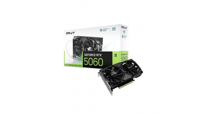 PNY GeForce RTX 5060 Dual Fan 8GB GDDR7 DLSS4 graafikakaart (VCG50608DFXPB1)