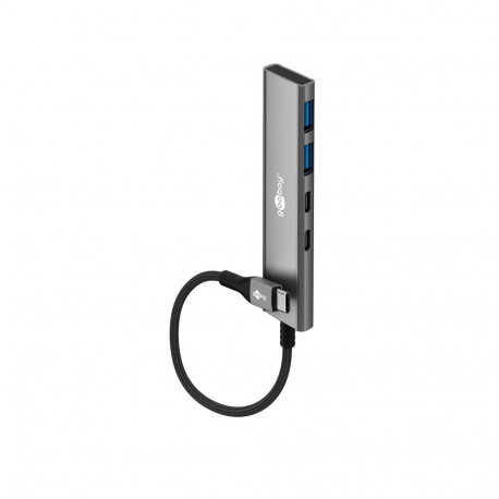 Goobay Slim 4-Port USB Hub, USB-C to USB-C/USB-A, 5 Gbit/s | 76563
